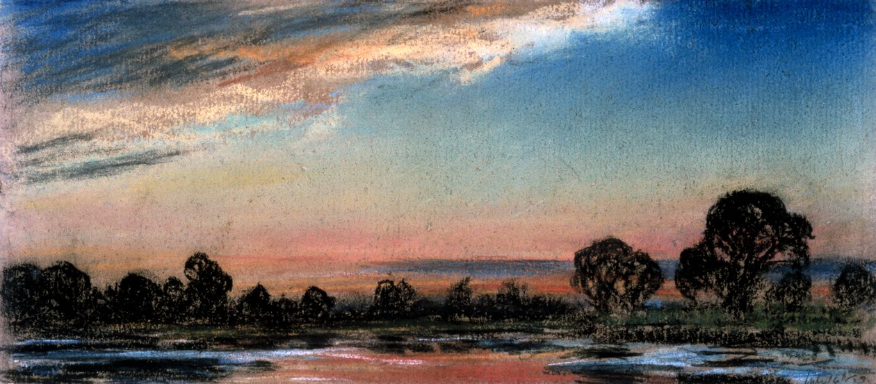 Nagloed een Uur na Officiële Zonsondergang, Chelsea, 14 juli 1886 door William Ascroft