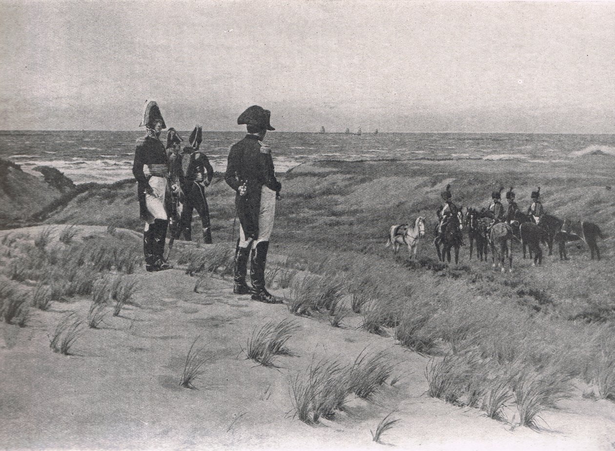 Napoleon Bekijkt het Engelse Kanaal, illustratie uit 