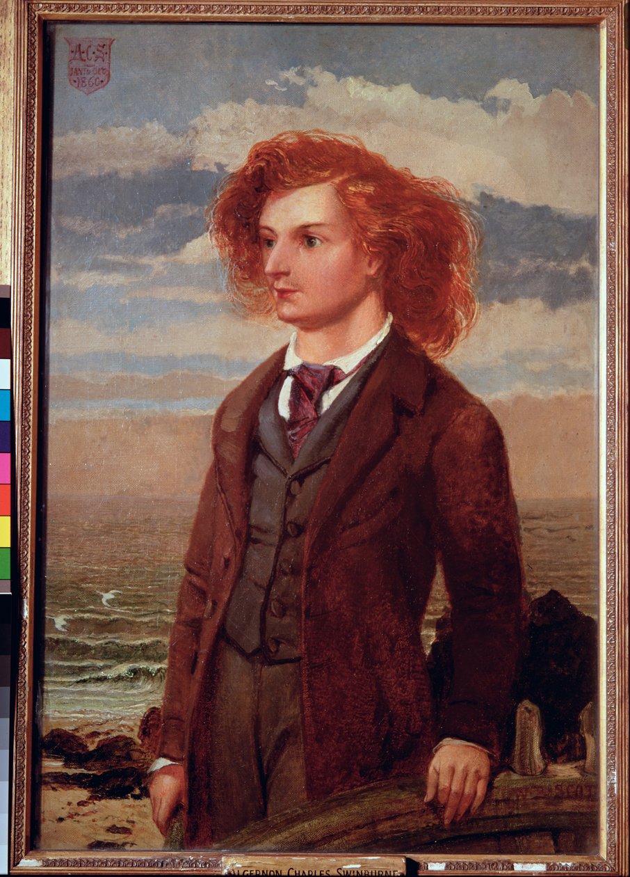 Portret van Algernon Charles Swinburne door William Bell Scott