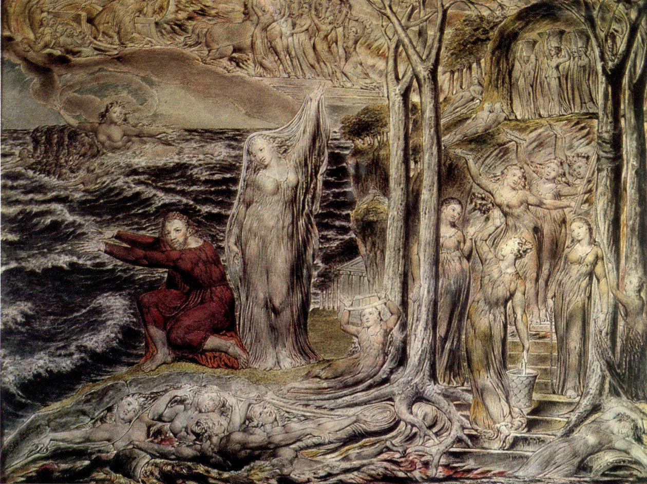 Blake De antro nympharum Tempera Arlington Court Devon door William Blake