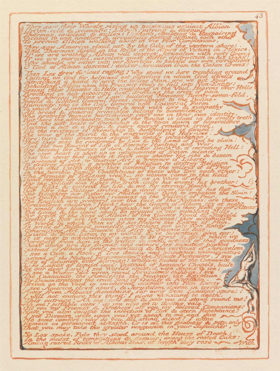 Jeruzalem, Plaat 43 door William Blake