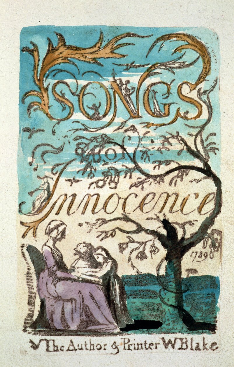 Songs of Innocence, titelpagina door William Blake