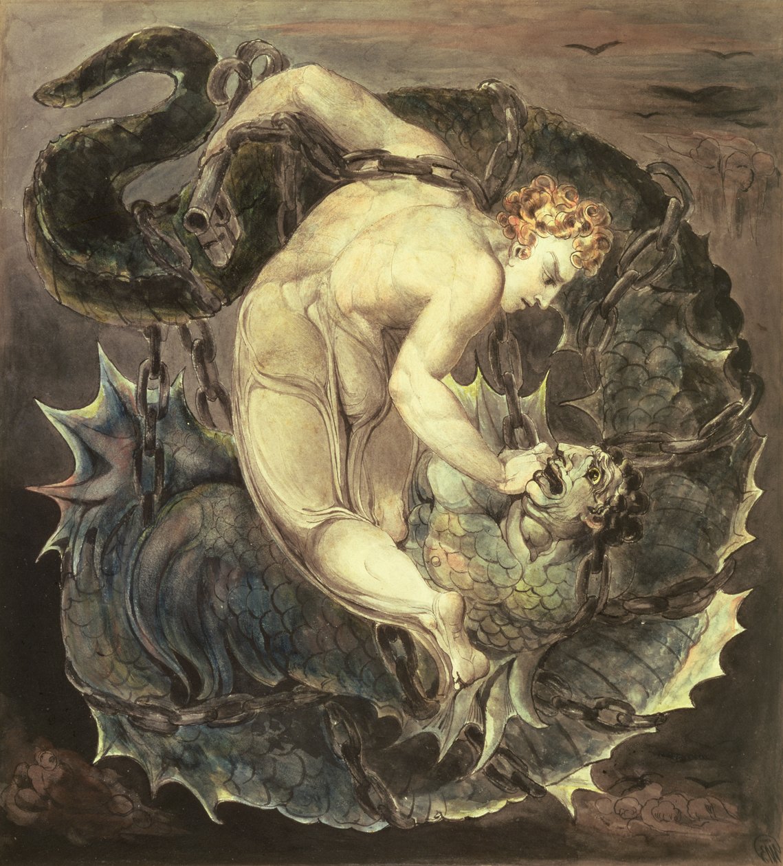 De Engel Michael Bindt Satan (