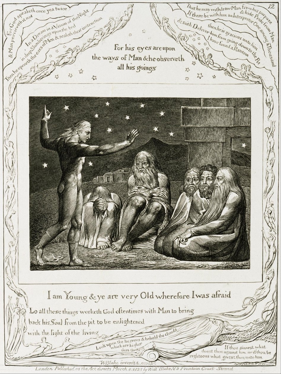 De Toespraak van Elihu door William Blake