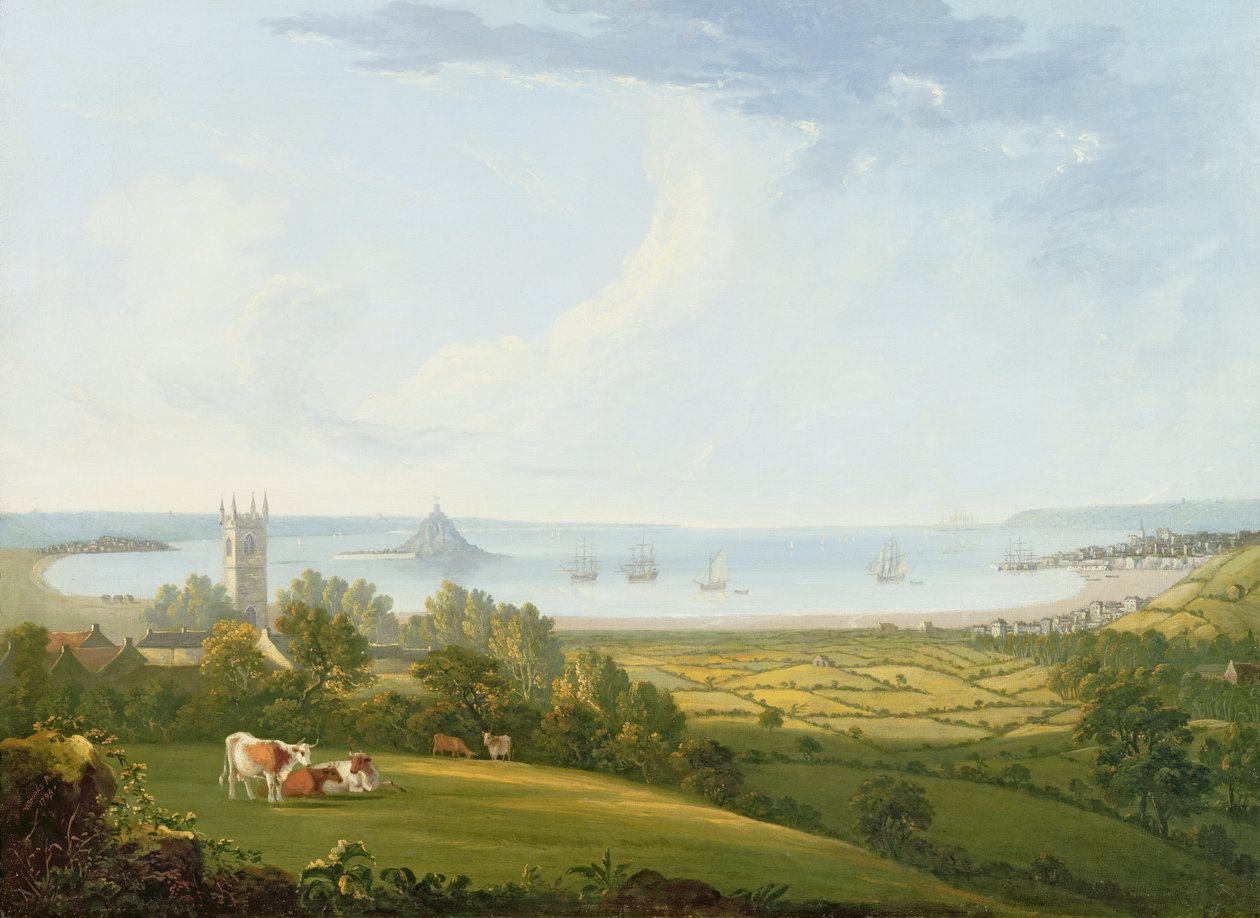 Mounts Bay vanuit Ludgvan, 1790 door William Brooks