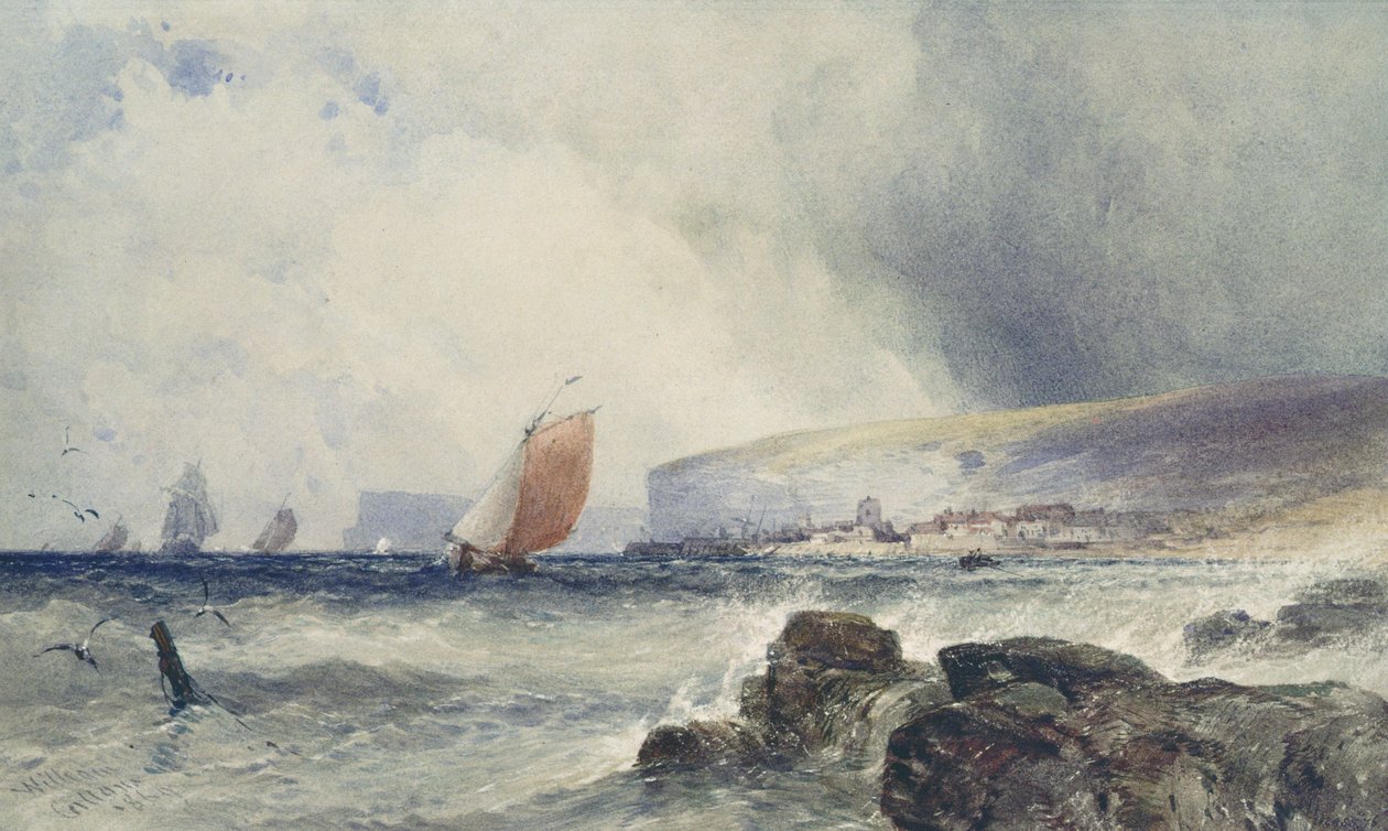 Kustscène door William Callow