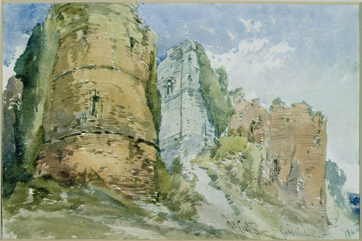 Goodrich Castle, Herefordshire door William Callow
