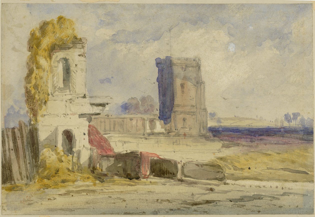 Landschap met ruïnes door William Callow
