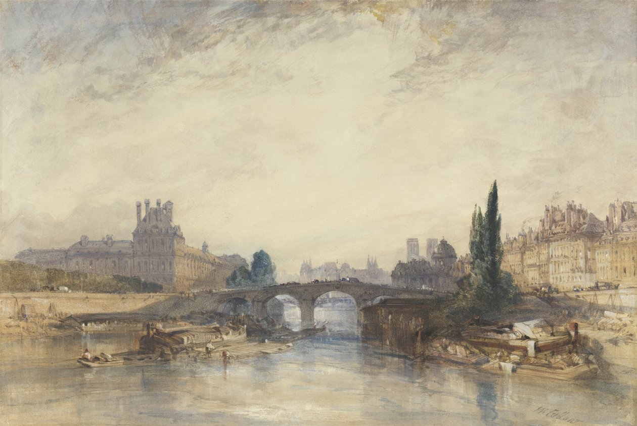 Uitzicht op de Pont Royal door William Callow
