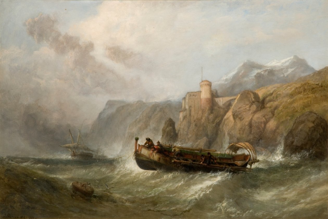 Kustscène, 1862 door Clarkson Frederick Stanfield
