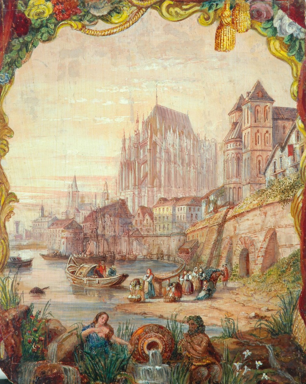 Rivierscène, 1855 door Clarkson Frederick Stanfield