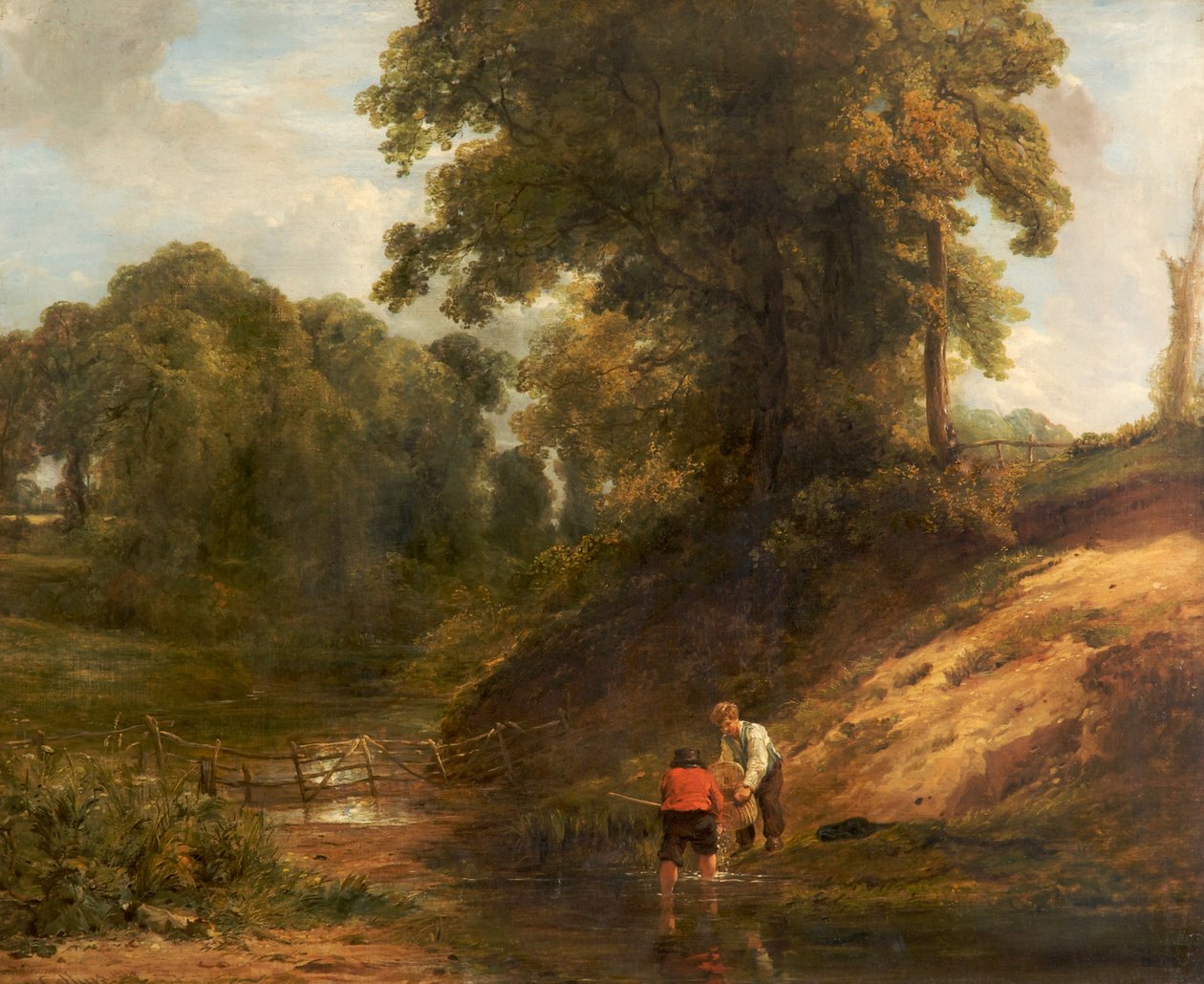Jongens vissen, 1824 door William Collins