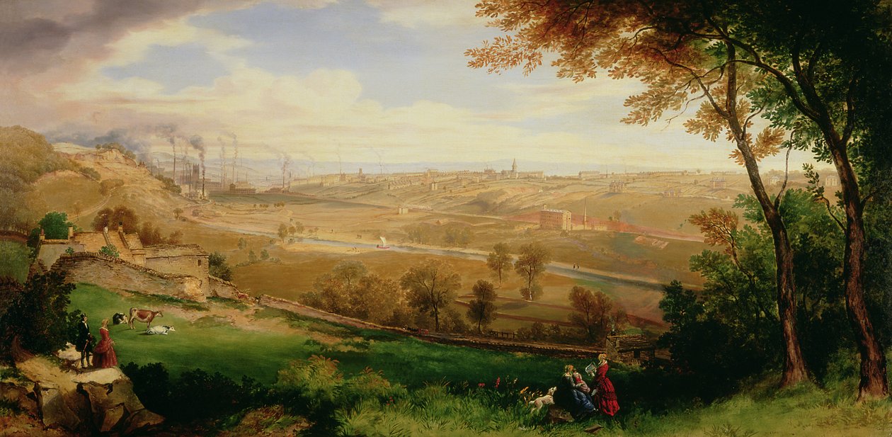 Uitzicht op Bradford, 1849 door William Cowen