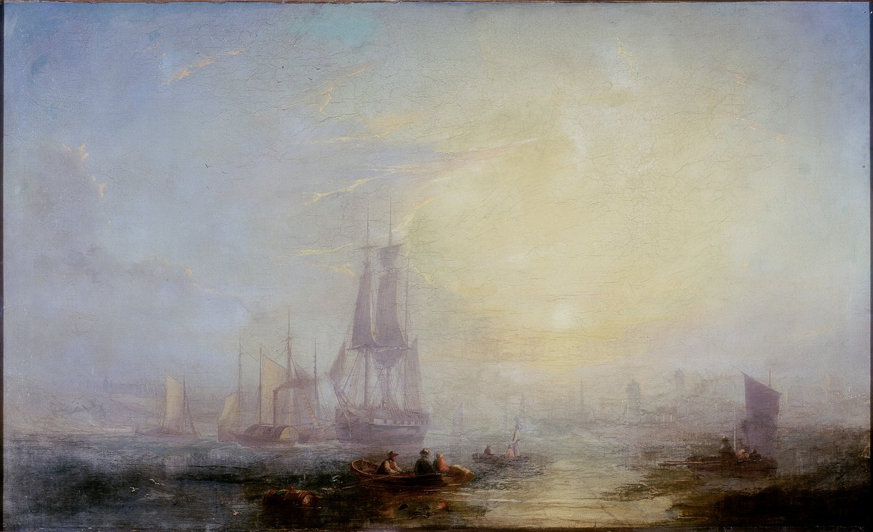Monding van de Tyne door William Crawhall