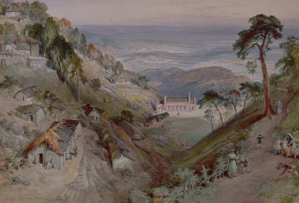 De Vlakte, Landour Kerk, Mussoorie, 1884 door William Crimea Simpson