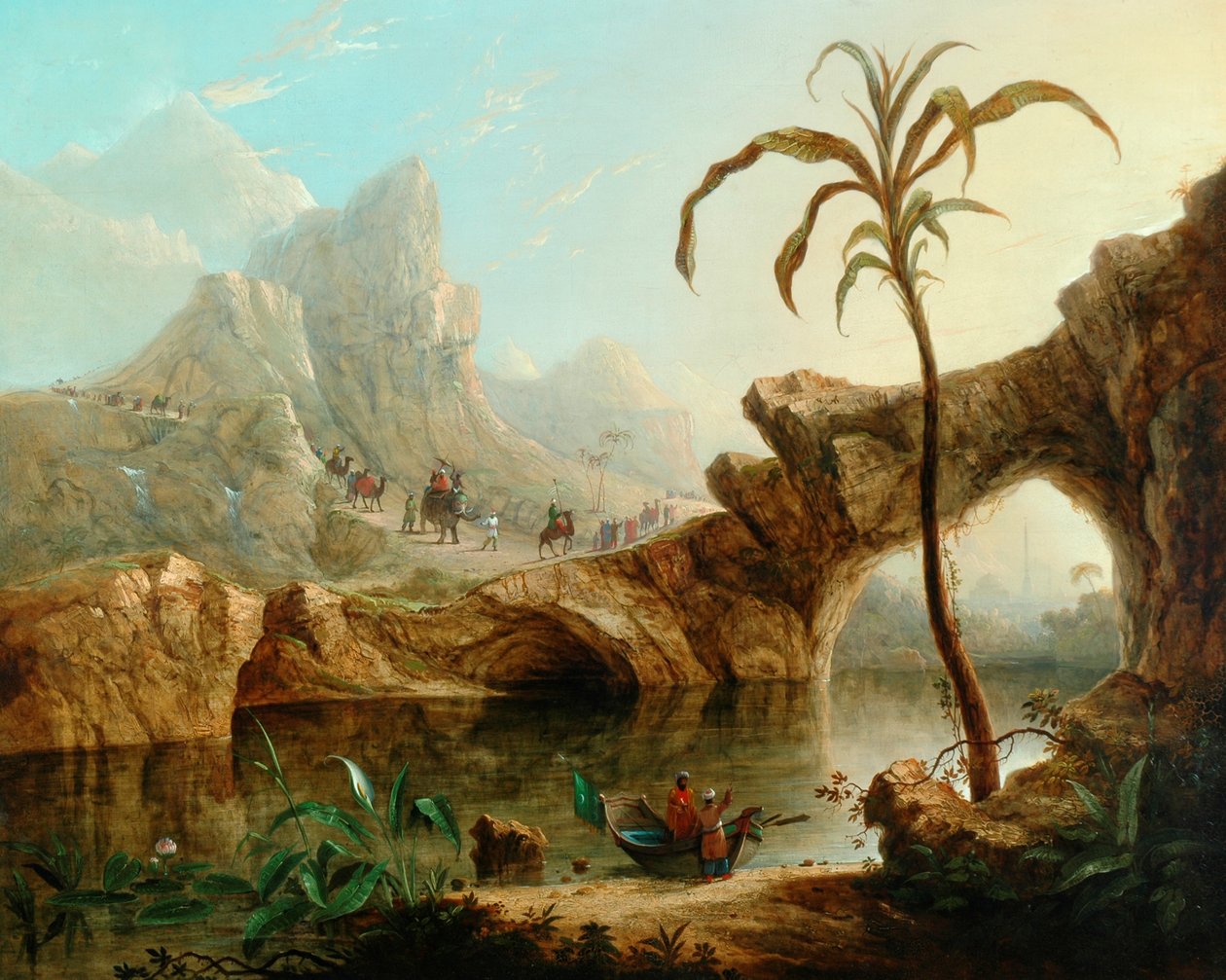 Scène in de Himalaya door William Daniell