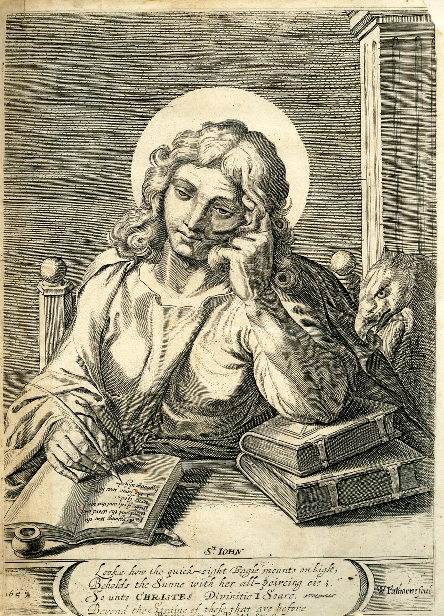 Sint Johannes de Evangelist door William Faithorne
