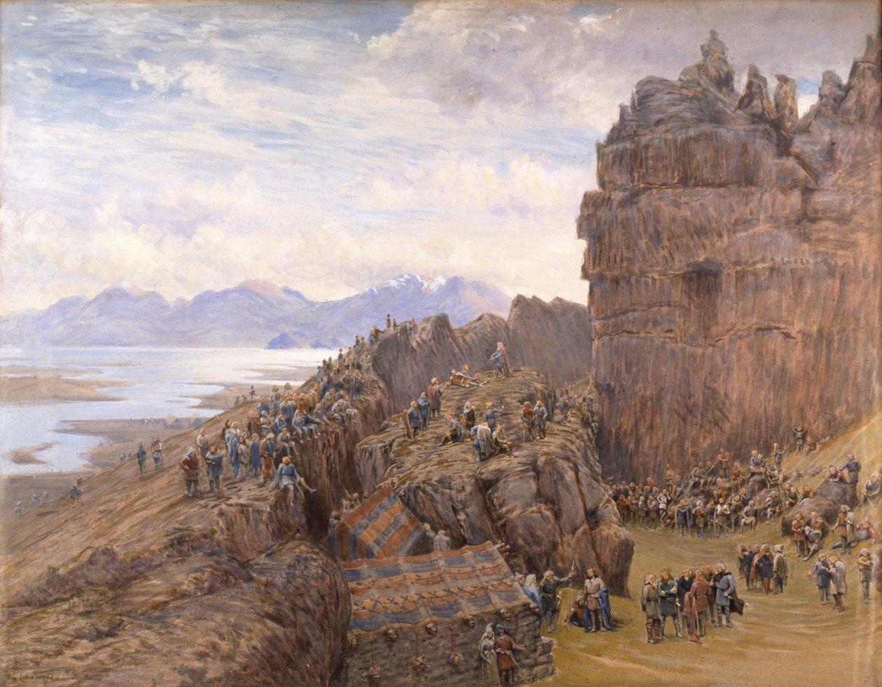 Alþing door William Gersham Collingwood