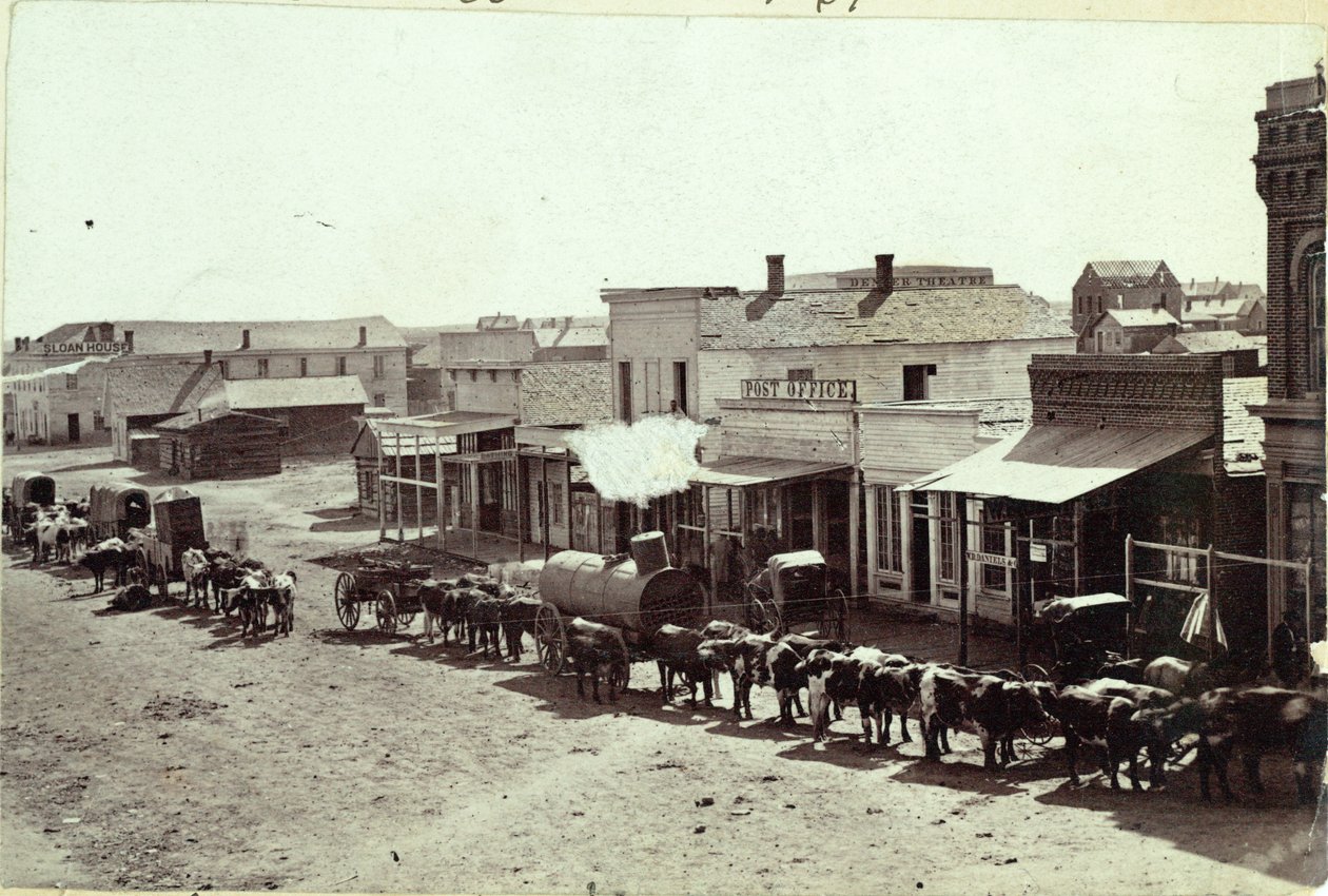 Larimer St, Denver, Colorado, 1862 door William Gunnison Chamberlain