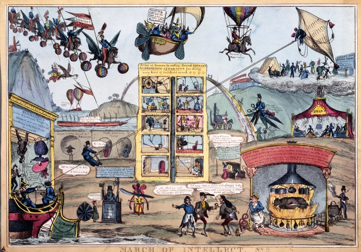 Mars van het Intellect No.2, uitgegeven door Thomas McLean, ca. 1827 door William Heath