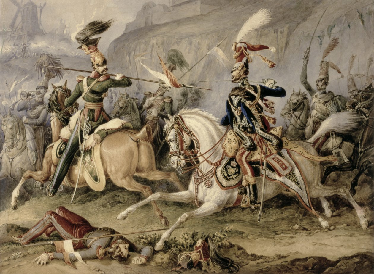 De cavalerieslag, 1830 door William Heath