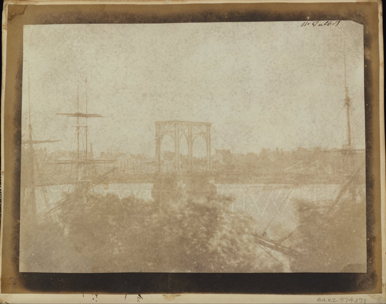 Hangbrug, Rouen door William Henry Fox Talbot
