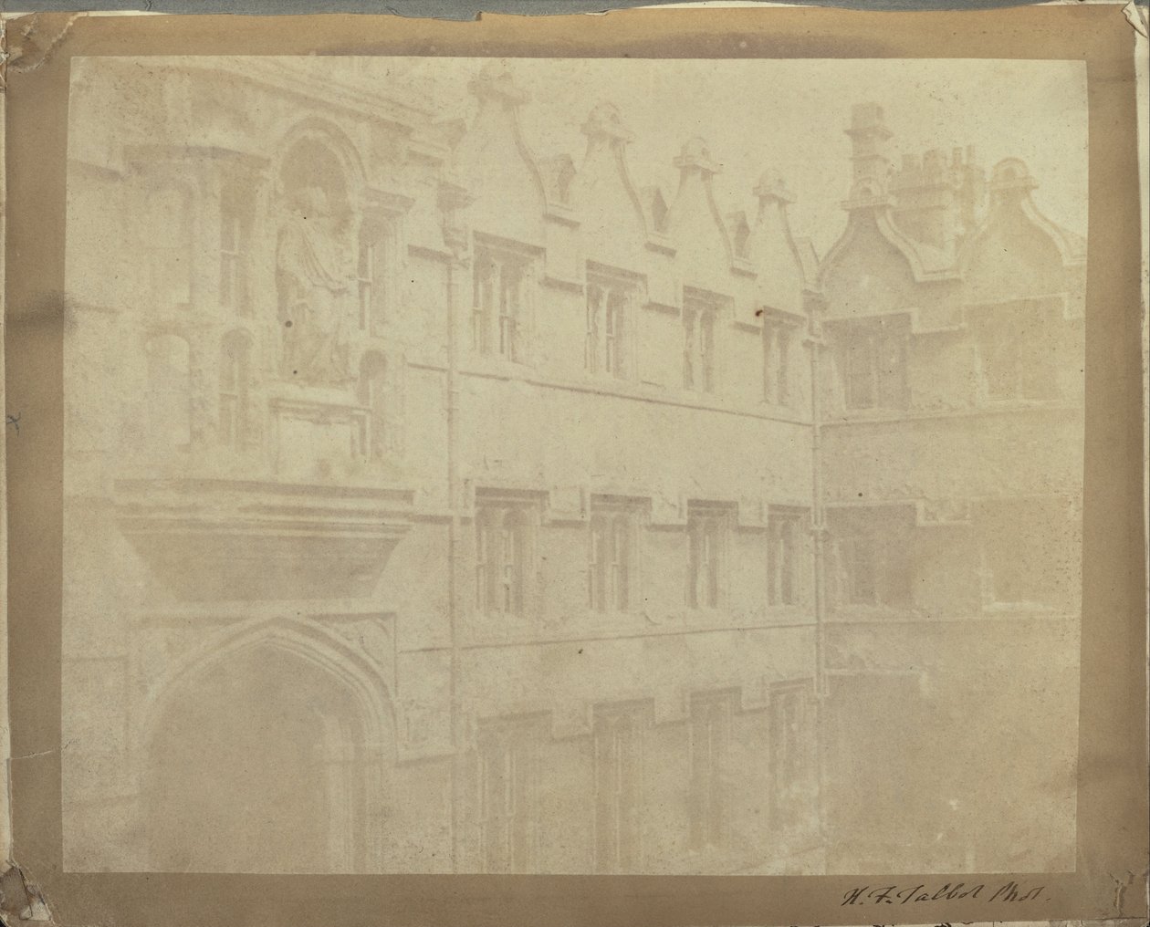 Het Radcliffe Quadrangle, University College, Oxford door William Henry Fox Talbot