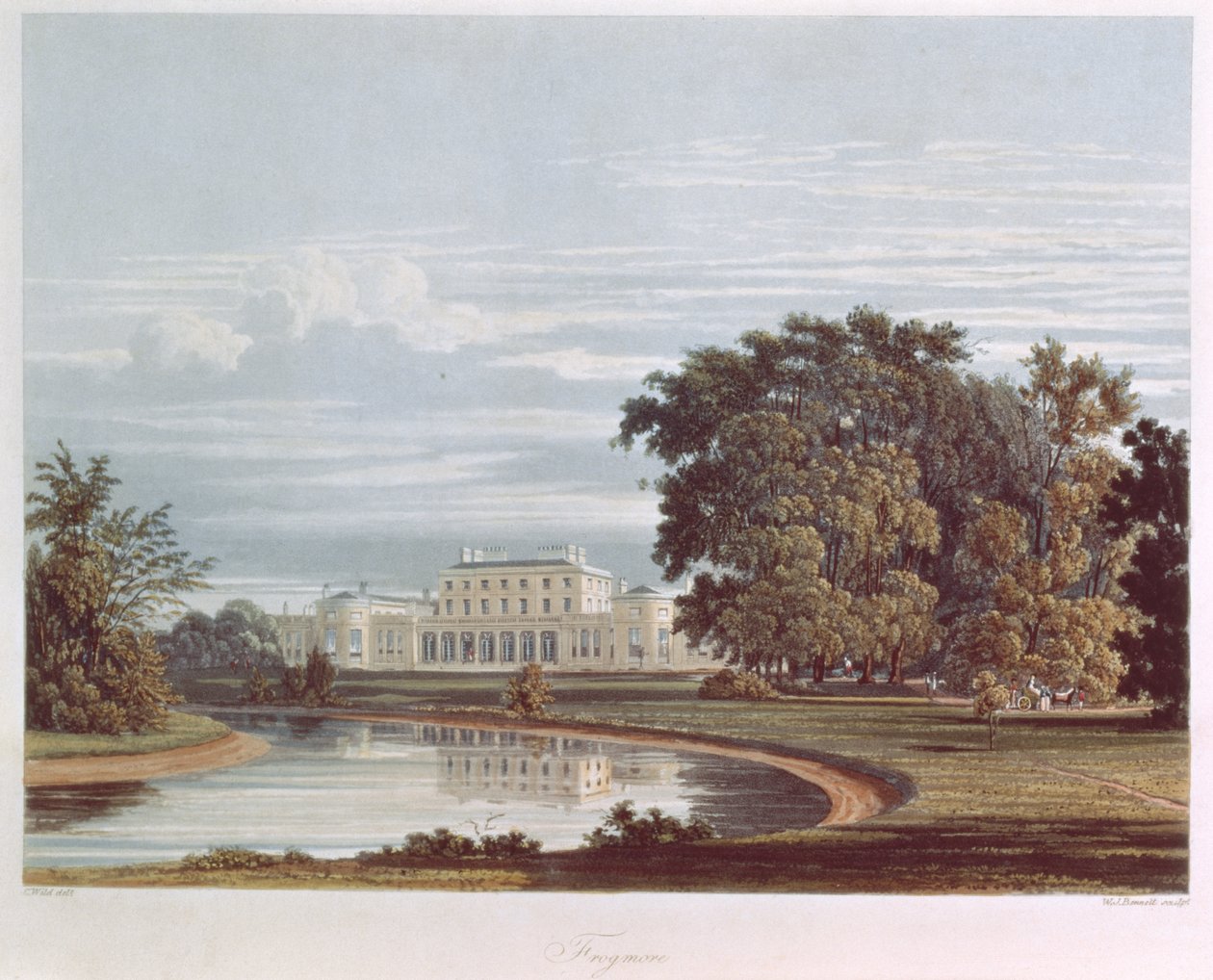 Frogmore, Windsor uit Pynes Royal Residences, 1818 door William Henry Pyne