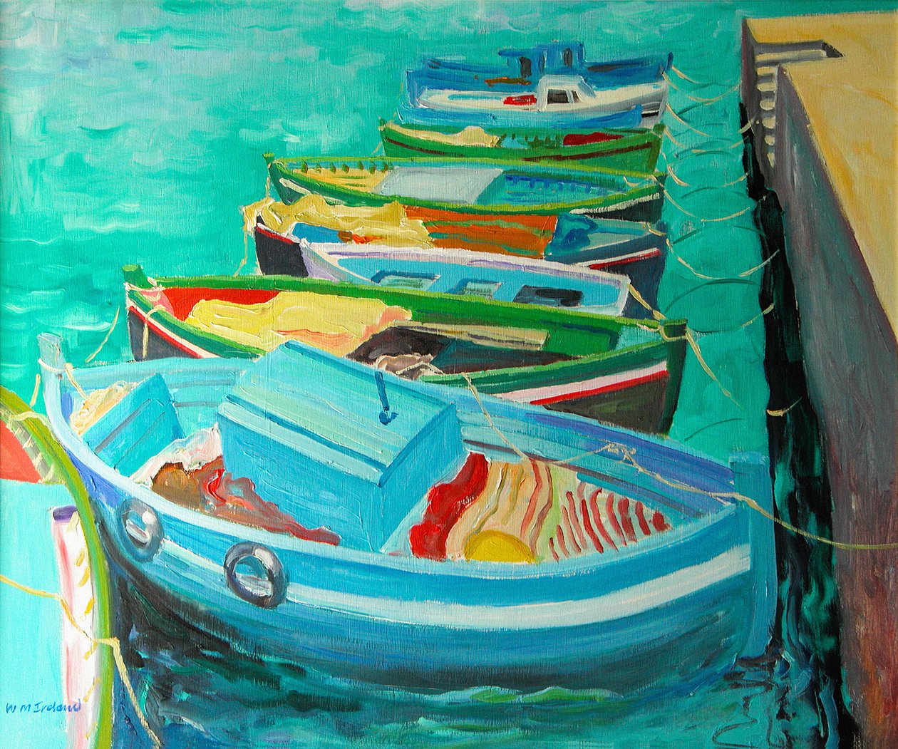 Blauwe boten, 2003 door William Ireland