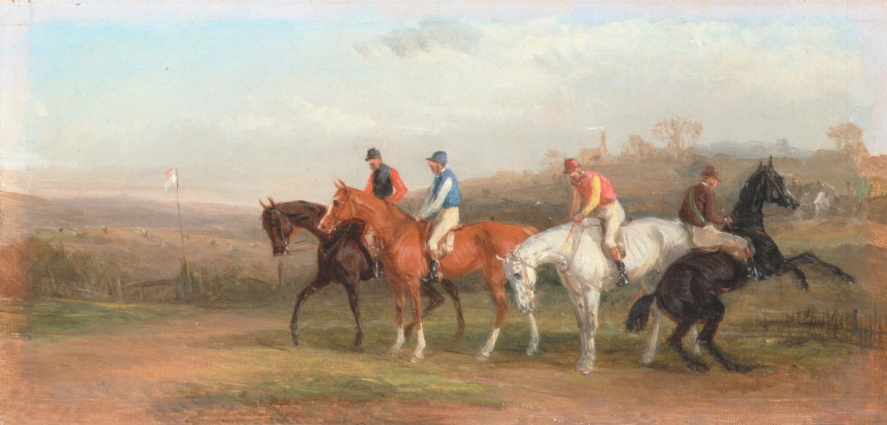 Steeplechasing - Bij de start door William Joseph Shayer