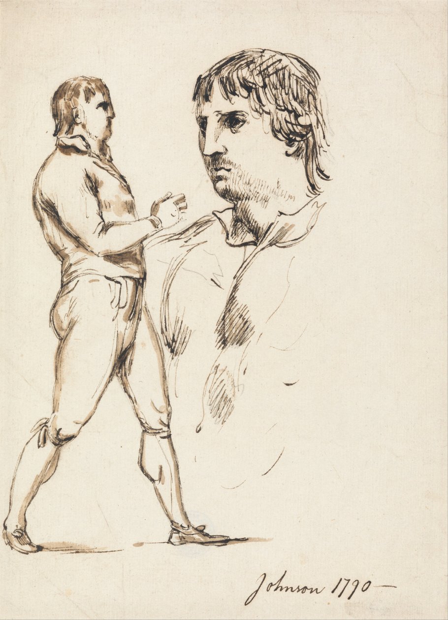 Portret van de Pugilist Johnson door William Lock Ii