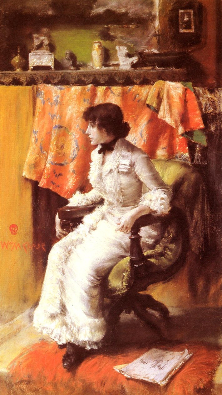In het atelier door William Merritt Chase