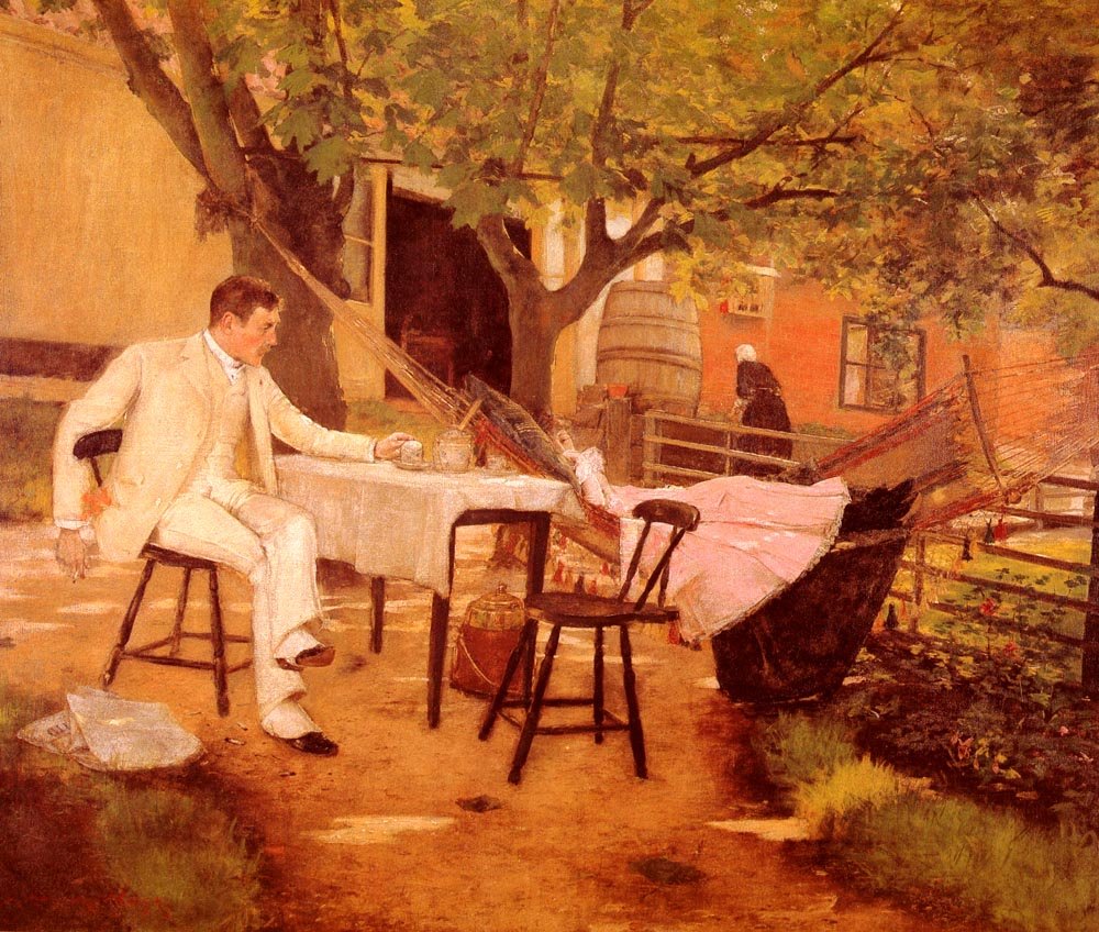 Zonlicht en schaduw door William Merritt Chase