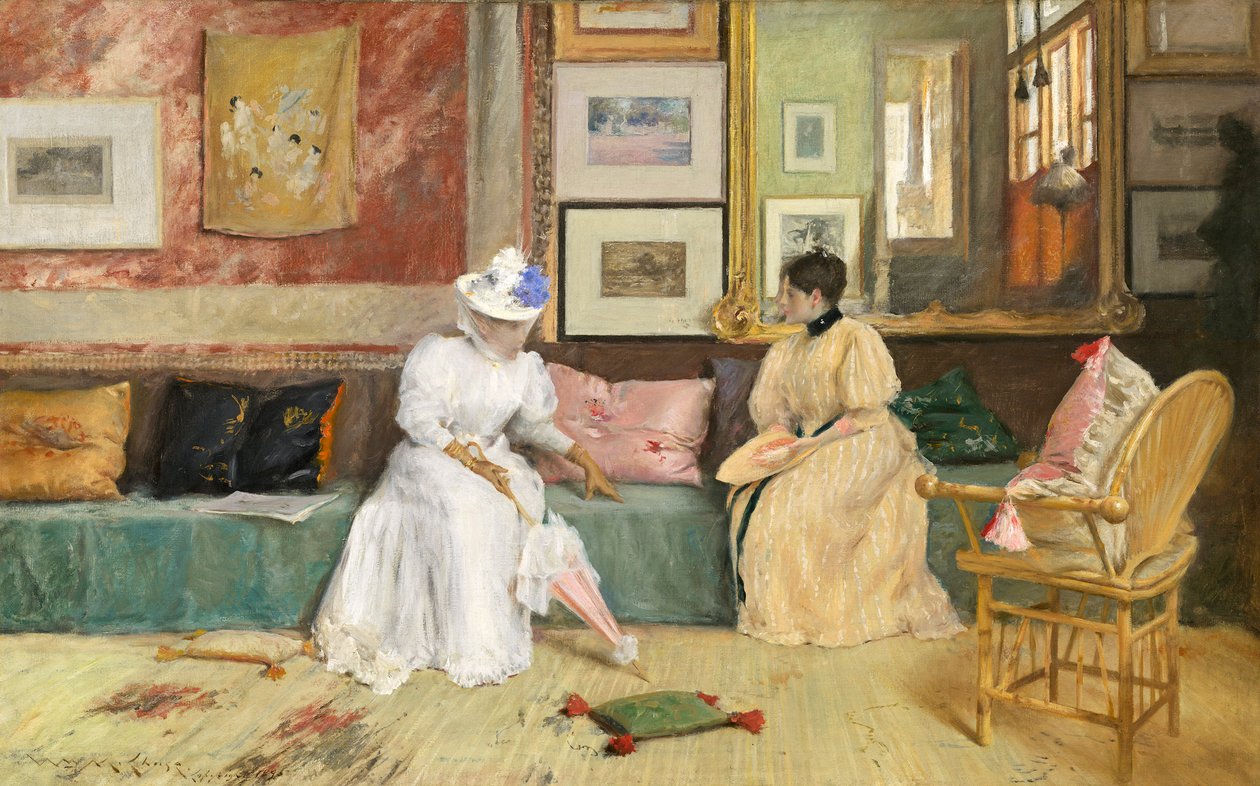Een vriendelijke oproep, 1895 door William Merritt Chase