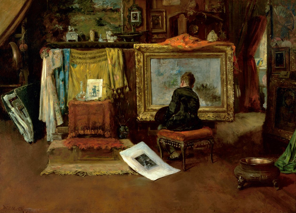 Het binnenatelier, Tenth Street, 1882 door William Merritt Chase