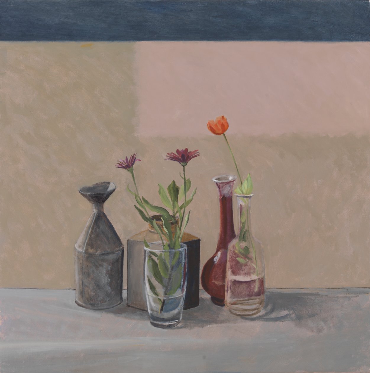 Oranje Klaproos - Flessen Blikken, 2008 door William Packer