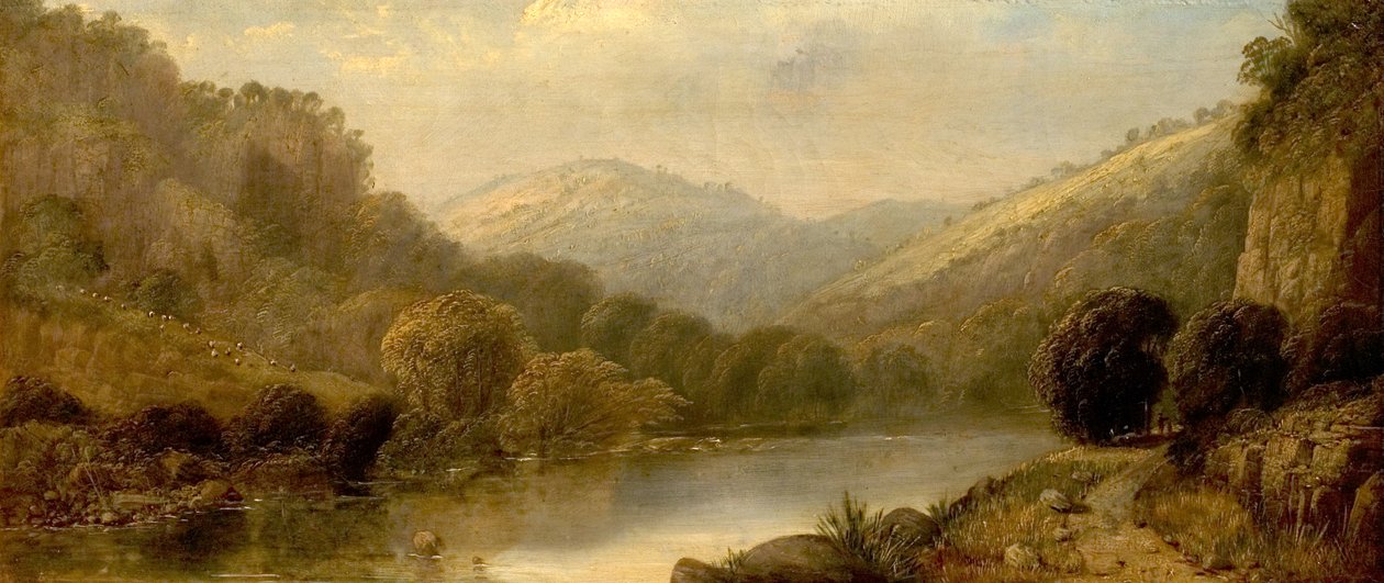 Spires van Dovedale, Derbyshire, 1843 door William Parrott