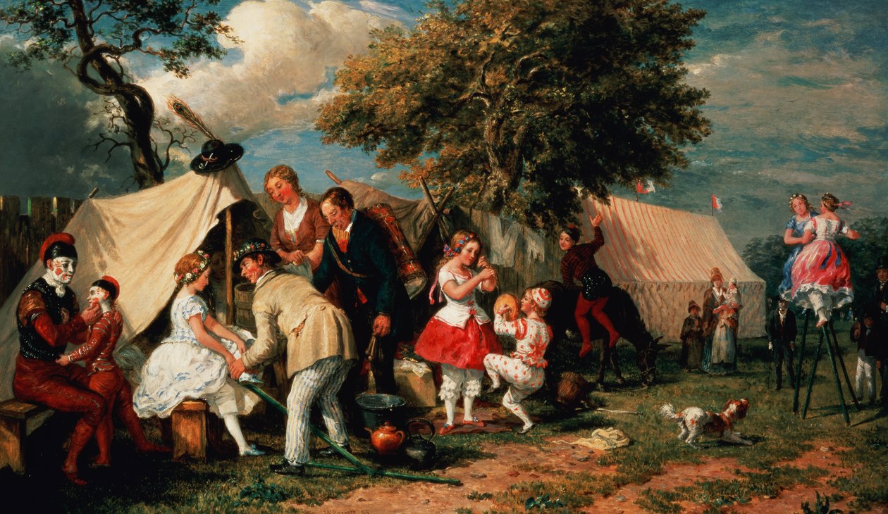 Het kamp van de acrobaten, Epsom Downs door William Parrott