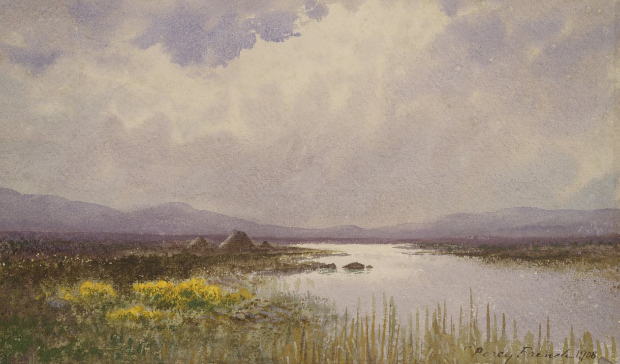 Connemara Landschap, 1908 door William Percy French