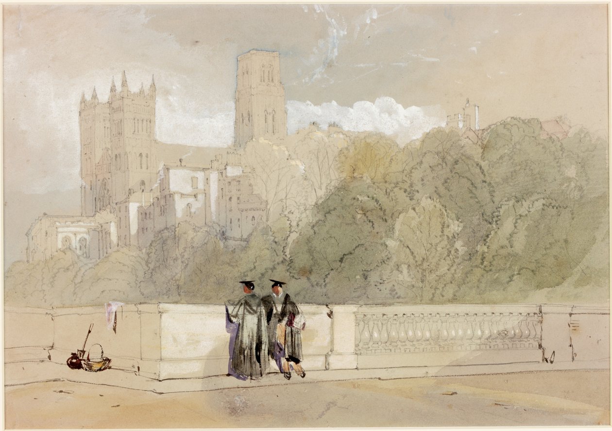 Durham Cathedral vanaf de Prebends Bridge door William Roxby Beverley