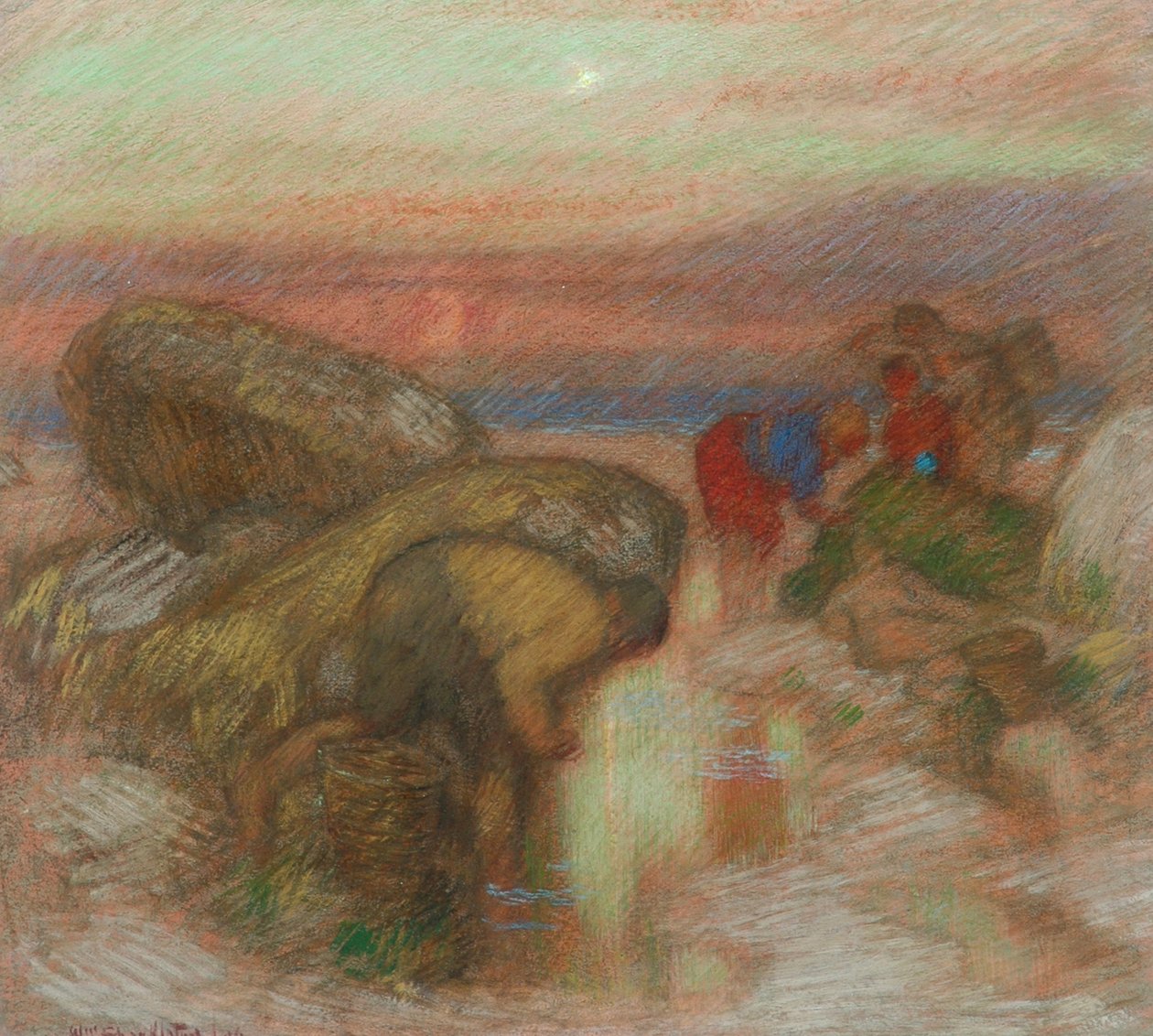 De mosselverzamelaars, c.1906 door William Shackleton