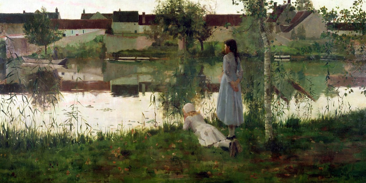 De Veerboot door William Edward Stott
