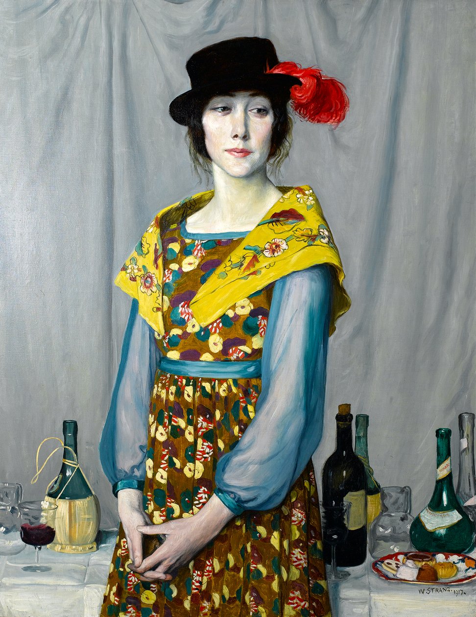 Het buffet, 1917 door William Strang
