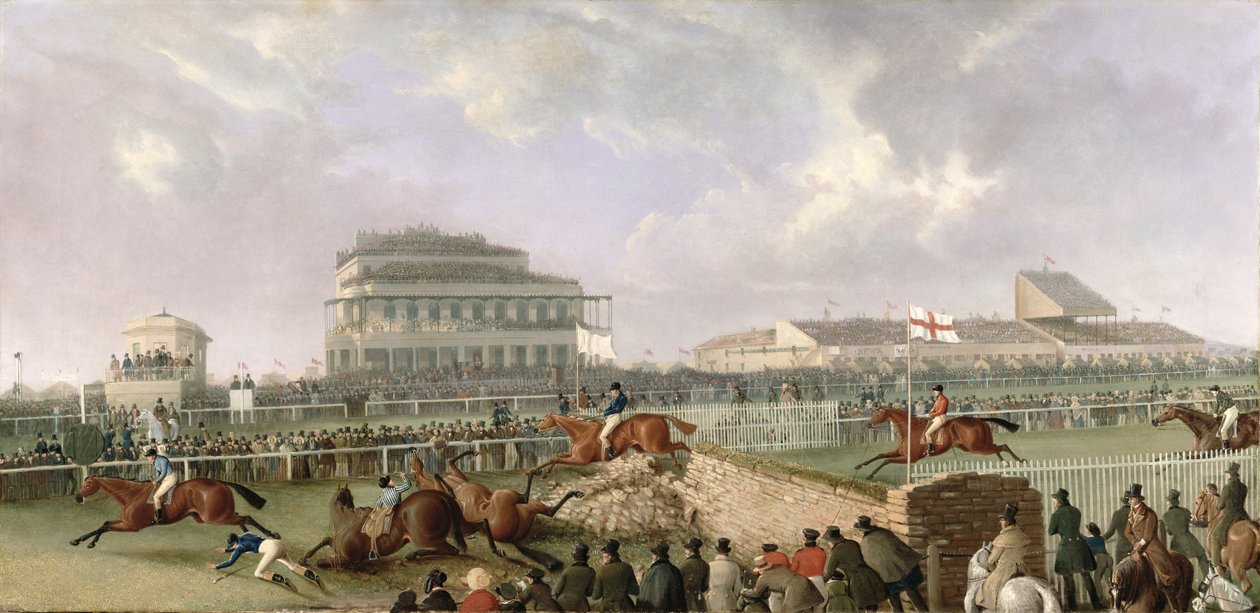 De Liverpool en National Steeplechase in Aintree 1843, ca. 1843 door William Tasker
