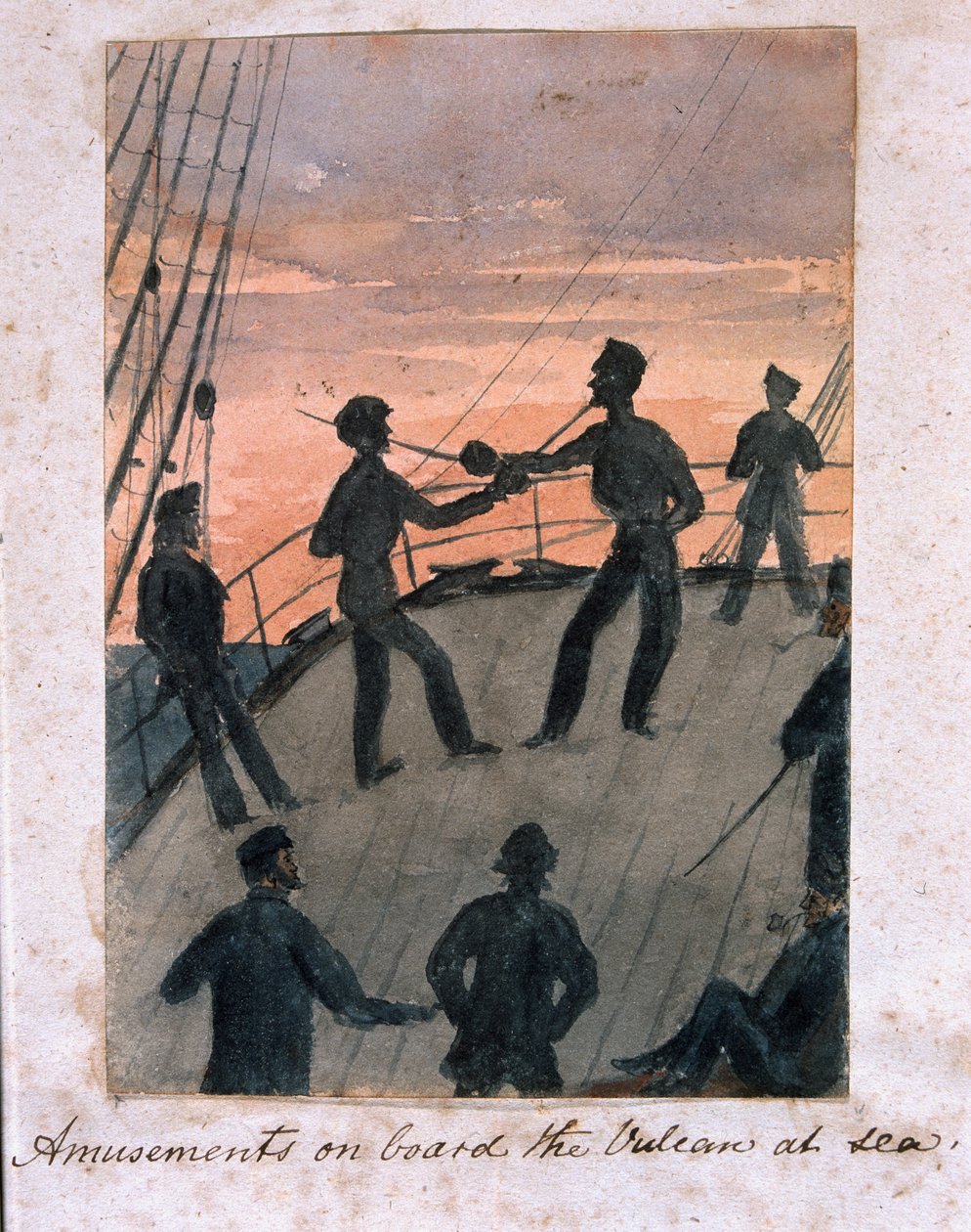 Vermaak aan boord van de Vulcan op zee, c.1854 door William Thomas Markham