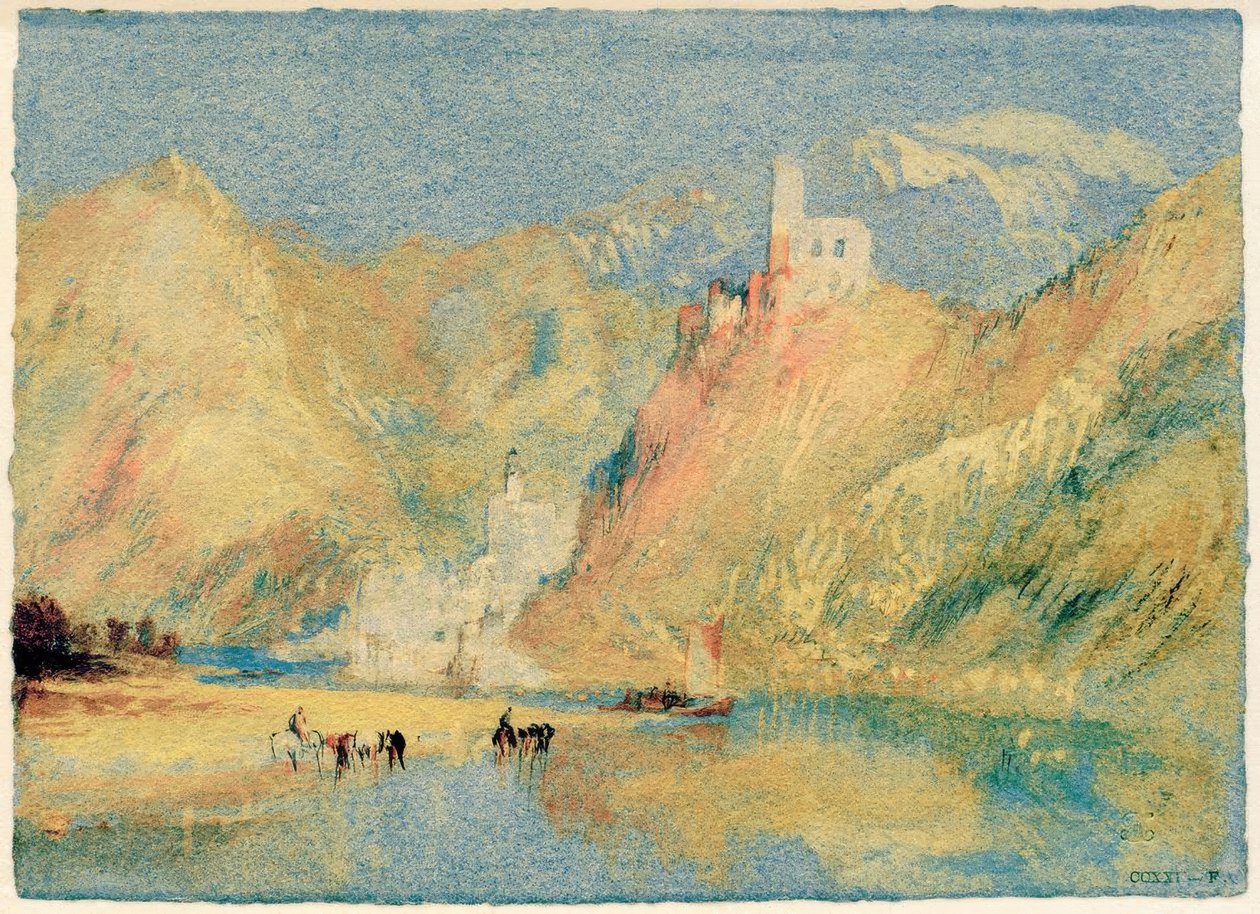 Beilstein en Burg Metternich door Joseph Mallord William Turner