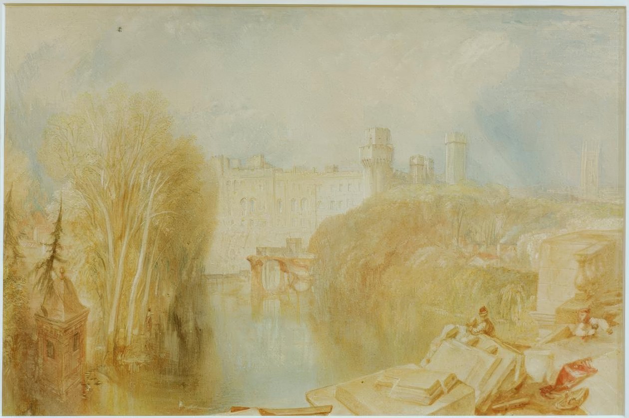 Uitzicht op Warwick Castle door Joseph Mallord William Turner