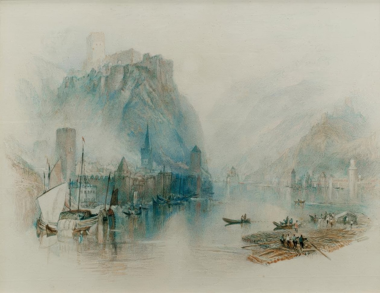 Kastelen aan de Rijn (The Castellated Rhine) door Joseph Mallord William Turner