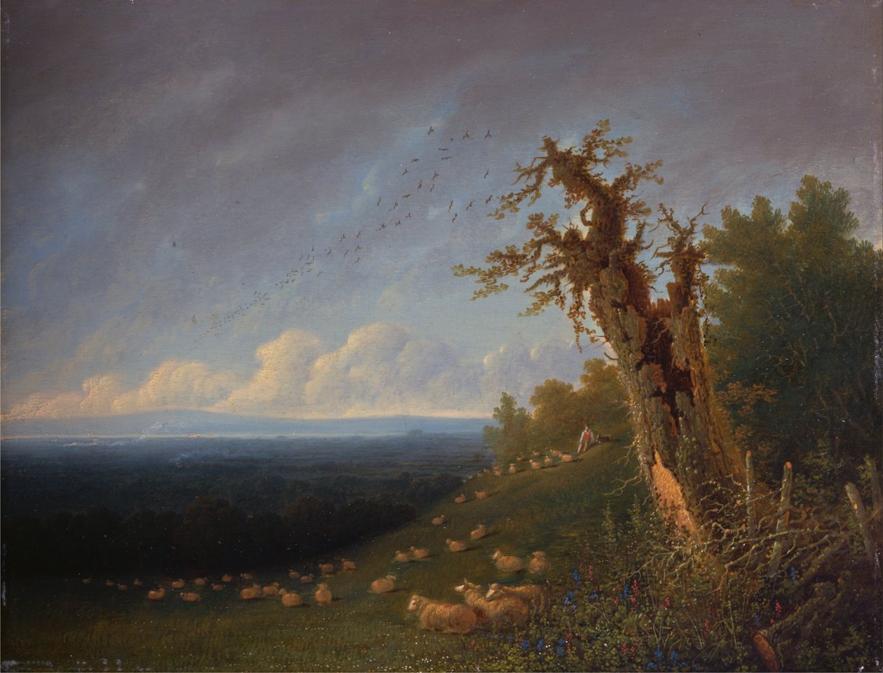 Herderjongen op een Heuvel door Joseph Mallord William Turner