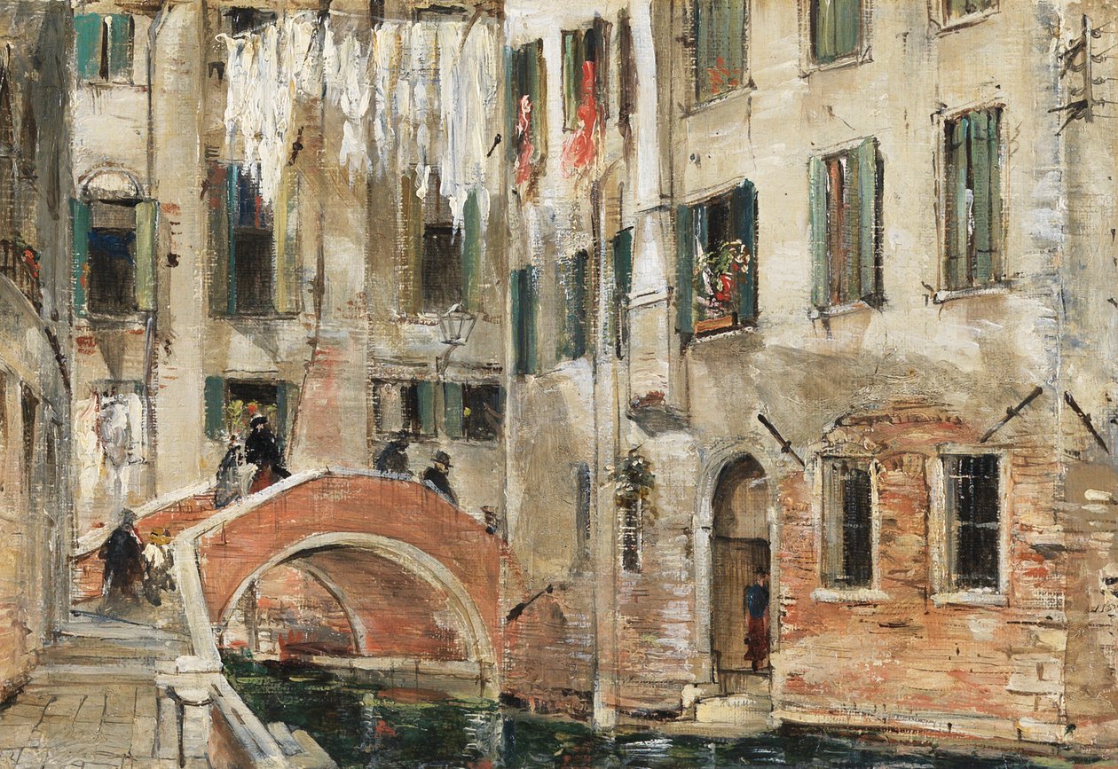 Een achterwater in Venetië door William White Warren